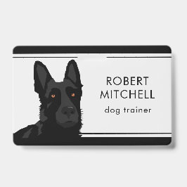 Dog Trainer Black German Shepherd Badge