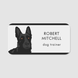 Dog Trainer Black German Shepherd Naamplaatje