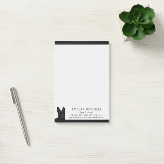 Dog Trainer Black German Shepherd Post-it® notes (Kantoor)