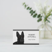 Dog Trainer Black German Shepherd Visitekaartje (Staand voorkant)