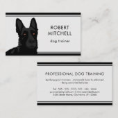 Dog Trainer Black German Shepherd Visitekaartje (Voorkant / Achterkant)