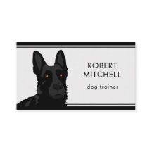 Dog Trainer Black German Shepherd Visitekaartje