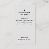 Dog Trainer Black Silhouette Visitekaartje (Achterkant)