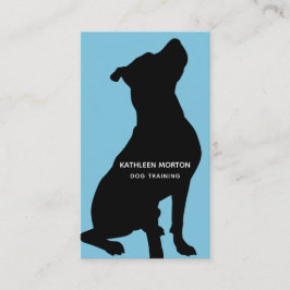 Dog Trainer Black Silhouette Visitekaartje