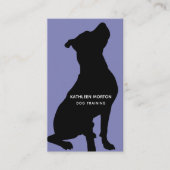 Dog Trainer Black Silhouette Visitekaartje (Voorkant)