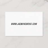 Dog Trainer Black White Puppy Visitekaartje (Achterkant)