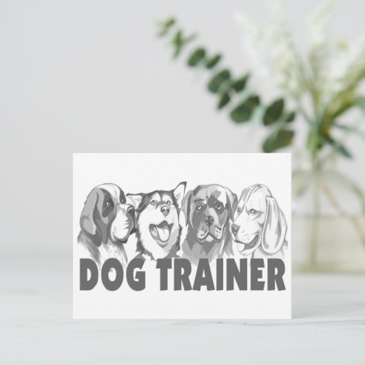 Dog Trainer Briefkaart (Staand voorkant)