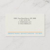 Dog Trainer - Canine Behaviorist Visitekaartje (Achterkant)