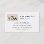 Dog Trainer, Clown, Dance Teacher Appointcard Afsprakenkaartje (Achterkant)