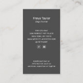 Dog Trainer Cute Puppy Pet Stijlvol Matig Visitekaartje (Achterkant)