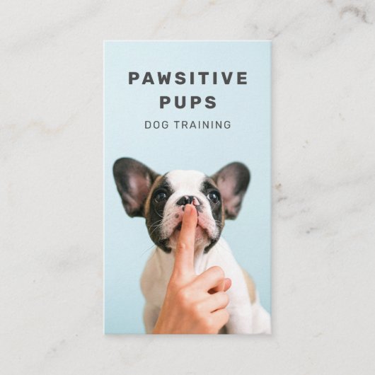 Dog Trainer Cute Puppy Pet Stijlvol Matig Visitekaartje (Voorkant)