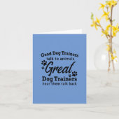 Dog Trainer Dank u Wenskaart felicitaties Kaart (Gele Bloem)