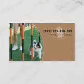 Dog Trainer | Dog Training School Brown Visitekaartje (Achterkant)
