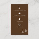 Dog Trainer | Dog Training School Deep Brown Visitekaartje (Achterkant)