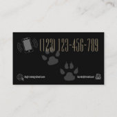 Dog Trainer | Dog Training School Visitekaartje (Achterkant)