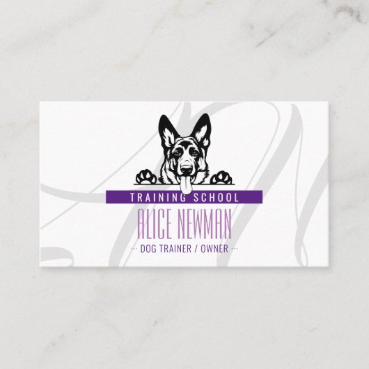 Dog Trainer | Dog Training School Visitekaartje (Voorkant)