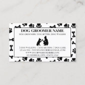 Dog Trainer Eenvoudige Pootjes Visitekaartje (Achterkant)