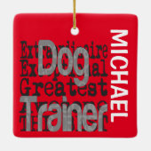 Dog Trainer Extraordinaire CUSTOM Keramisch Ornament (Achterkant)