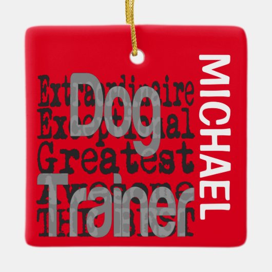 Dog Trainer Extraordinaire CUSTOM Keramisch Ornament (Voorkant)