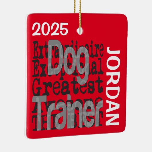 Dog Trainer Extraordinaire CUSTOM Keramisch Ornament (Rechts)