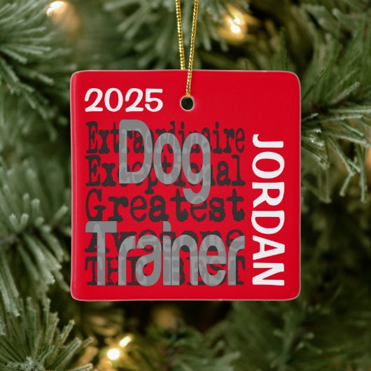 Dog Trainer Extraordinaire CUSTOM Keramisch Ornament (Boom)