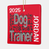 Dog Trainer Extraordinaire CUSTOM Keramisch Ornament (Links)