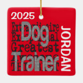 Dog Trainer Extraordinaire CUSTOM Keramisch Ornament (Achterkant)
