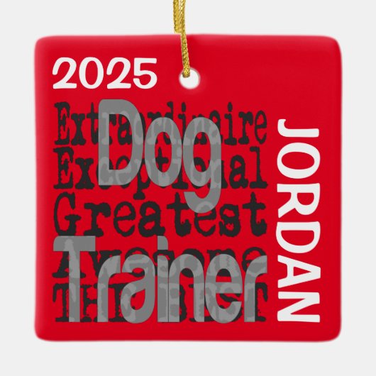 Dog Trainer Extraordinaire CUSTOM Keramisch Ornament (Voorkant)