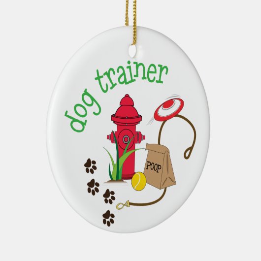 Dog Trainer Keramisch Ornament (Rechts)