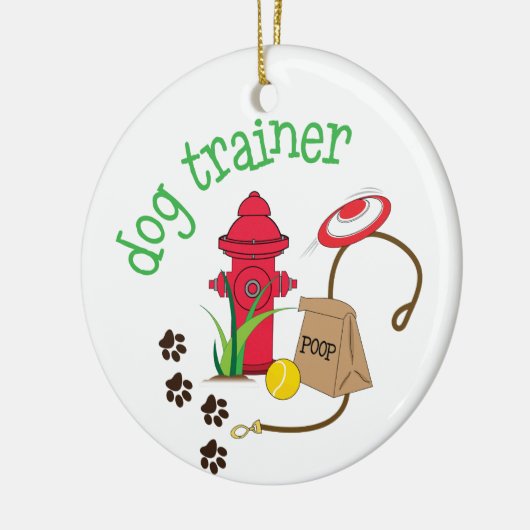 Dog Trainer Keramisch Ornament (Links)