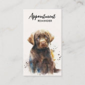 Dog Trainer Labrador Retriever Puppy Pet Sitter Afsprakenkaartje (Voorkant)
