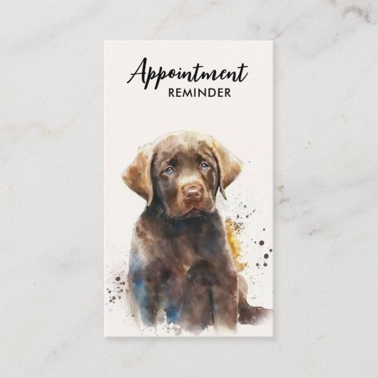 Dog Trainer Labrador Retriever Puppy Pet Sitter Afsprakenkaartje (Voorkant)