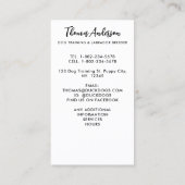 Dog Trainer Labrador Retriever Puppy Pet Sitter Visitekaartje (Achterkant)