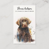 Dog Trainer Labrador Retriever Puppy Pet Sitter Visitekaartje (Voorkant)