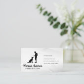 Dog Trainer Logo | Dog Sitting Services Visitekaartje (Staand voorkant)
