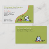 Dog Trainer Pet Business Naughty Samoyed Visitekaartje (Voorkant / Achterkant)
