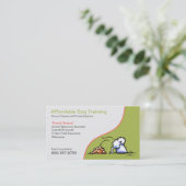 Dog Trainer Pet Business Naughty Samoyed Visitekaartje (Staand voorkant)