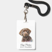 Dog Trainer Pet Services Badge (Voorzijde met lanyard)