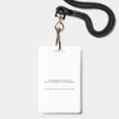 Dog Trainer Pet Services Badge (Achterkant met lanyard)