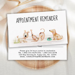 Dog Trainer Pet Sitter Dog Groomer Reminder Afsprakenkaartje