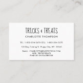 Dog Trainer Pet Sitter Dog Groomer Waterverf Visitekaartje (Achterkant)