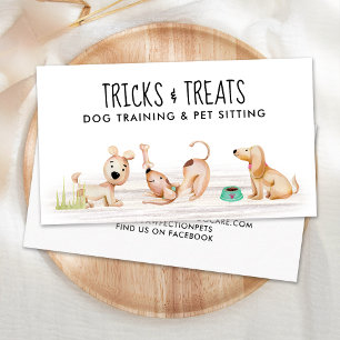Dog Trainer Pet Sitter Dog Groomer Waterverf Visitekaartje