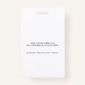 Dog Trainer Photo Pet Services Badge (Achterkant)