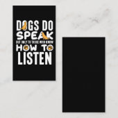 Dog trainer school Pet Lover Animal Puppy Friend Visitekaartje (Voorkant / Achterkant)