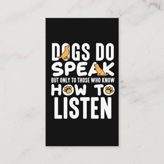 Dog trainer school Pet Lover Animal Puppy Friend Visitekaartje (Voorkant)