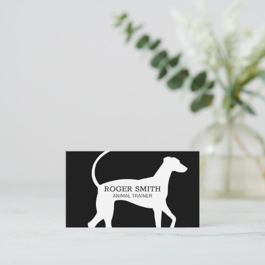 Dog Trainer | Sitter | Dog Icon Closeup Visitekaartje (Staand voorkant)
