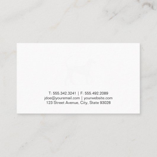 Dog Trainer | Sitter | Dog Icon Closeup Visitekaartje (Achterkant)