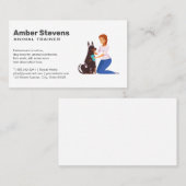 Dog Trainer | Sitter | Woman Cleaning Dog Visitekaartje (Voorkant / Achterkant)