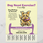 Dog Trainer Training Active Terrier Tear Sheet Flyer (Voorkant)