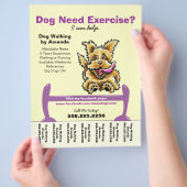 Dog Trainer Training Active Terrier Tear Sheet Flyer (Hand)